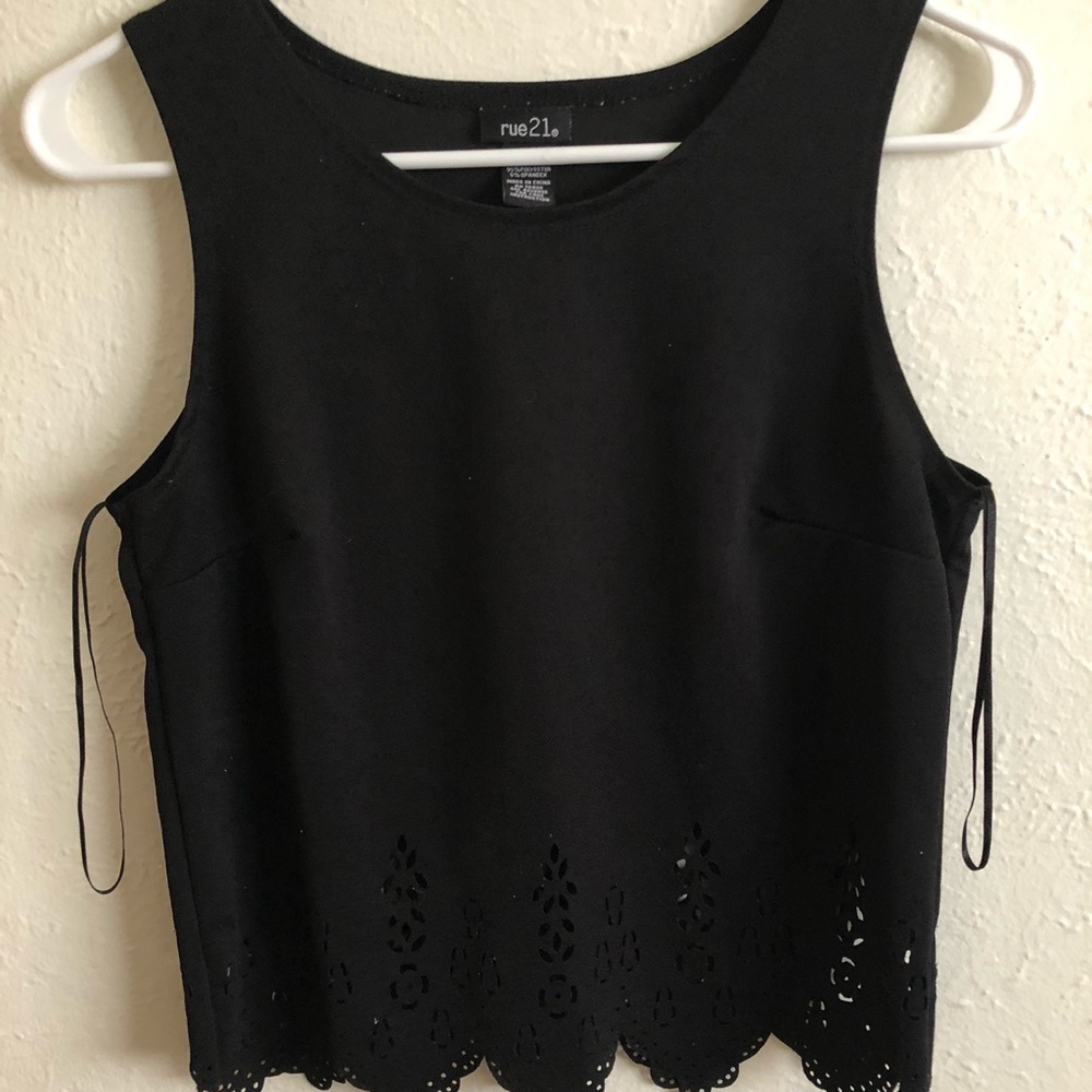 Black Cut Out Tank